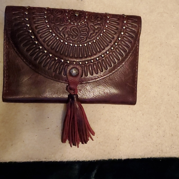 Patricia Nash burgundy leather Colli wallet-SALE!